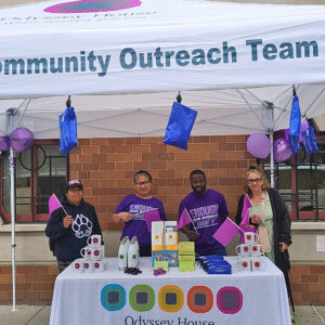 Outreach staff in East Harlem on Overdose Awareness Day