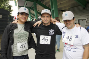 Three young men at the Odyssey House Run for Your Life