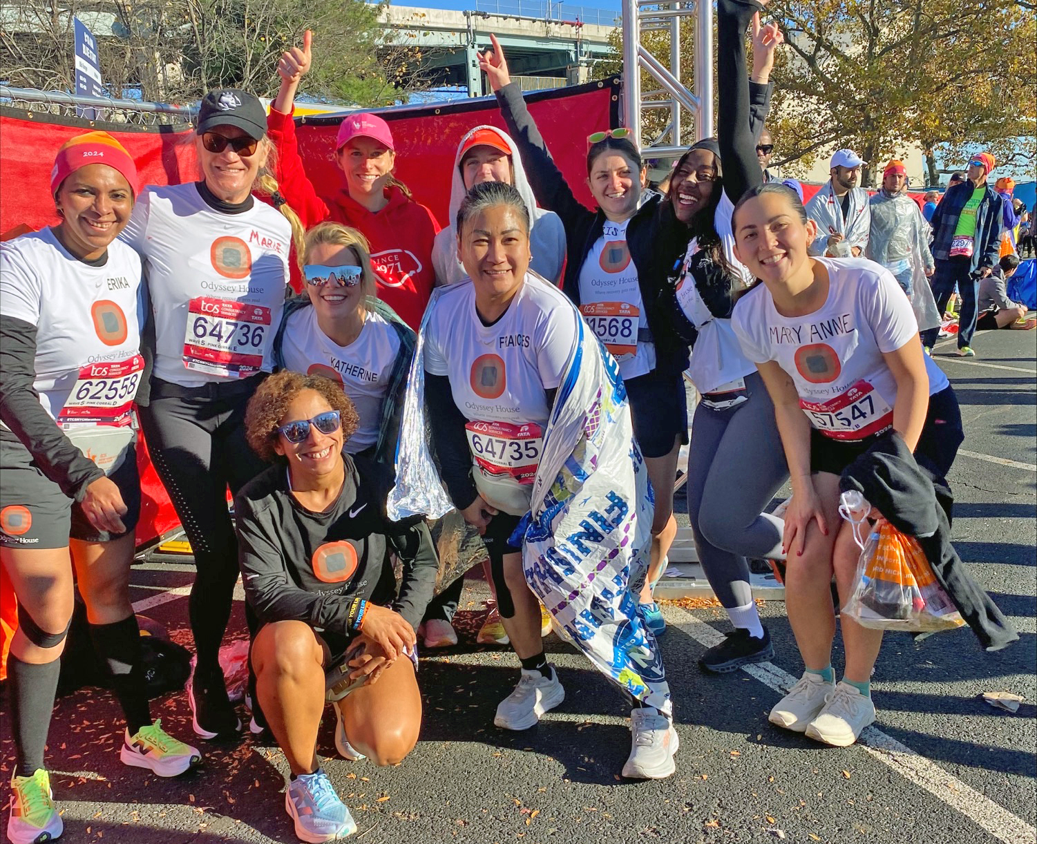 Marathon runners at the starting line