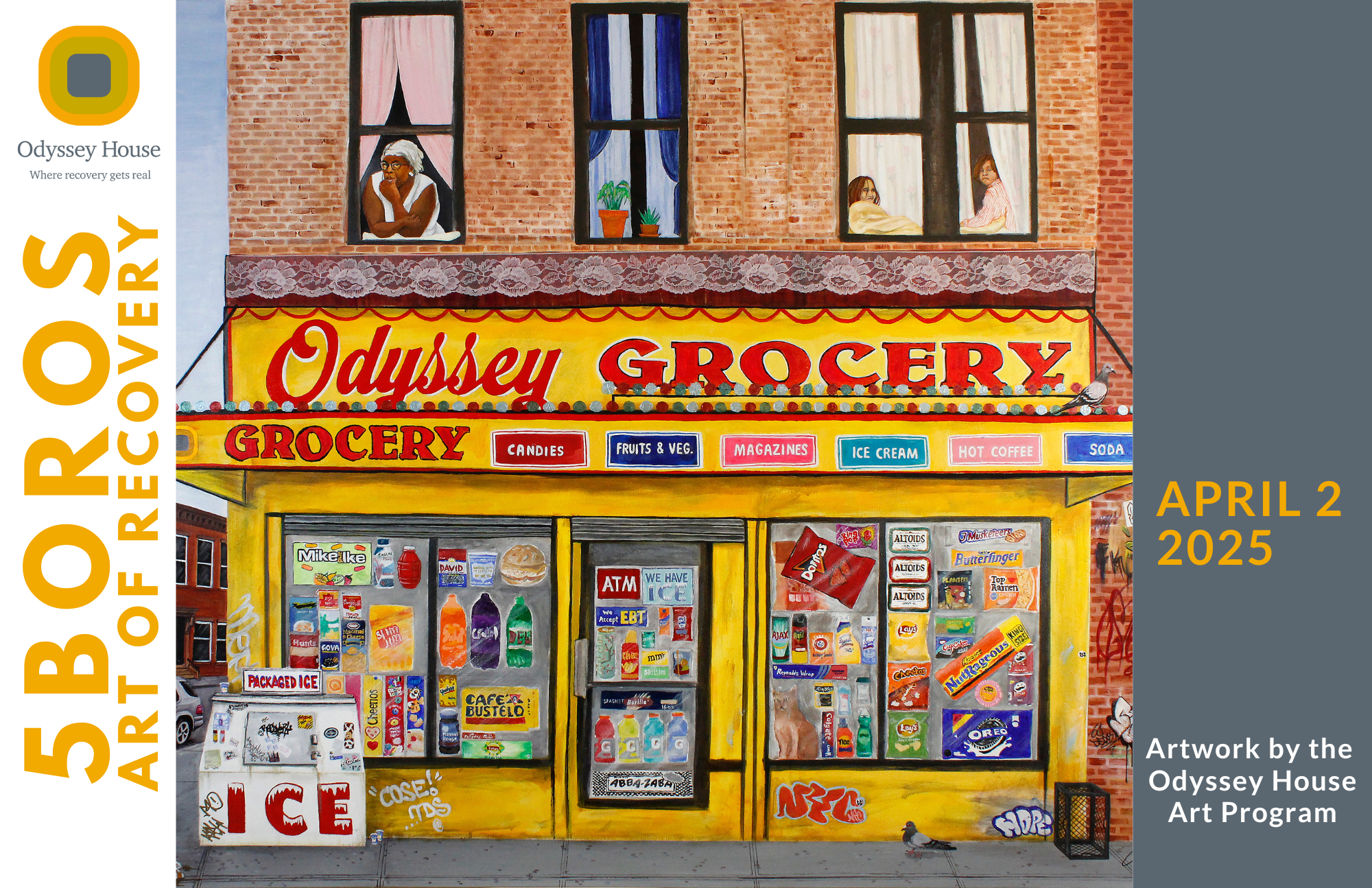 Artwork depicting a typical NYC bodega