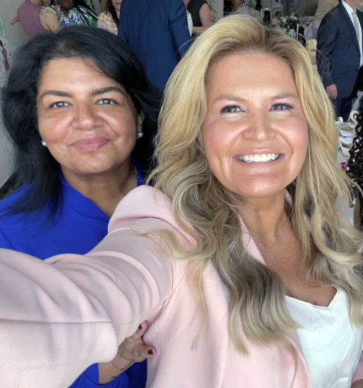 Prisca Salazar-Rodriguez and Monica Morales at event supporting mothers in recovery.