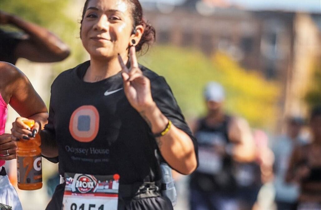 Female runner at Bronx 10 miler